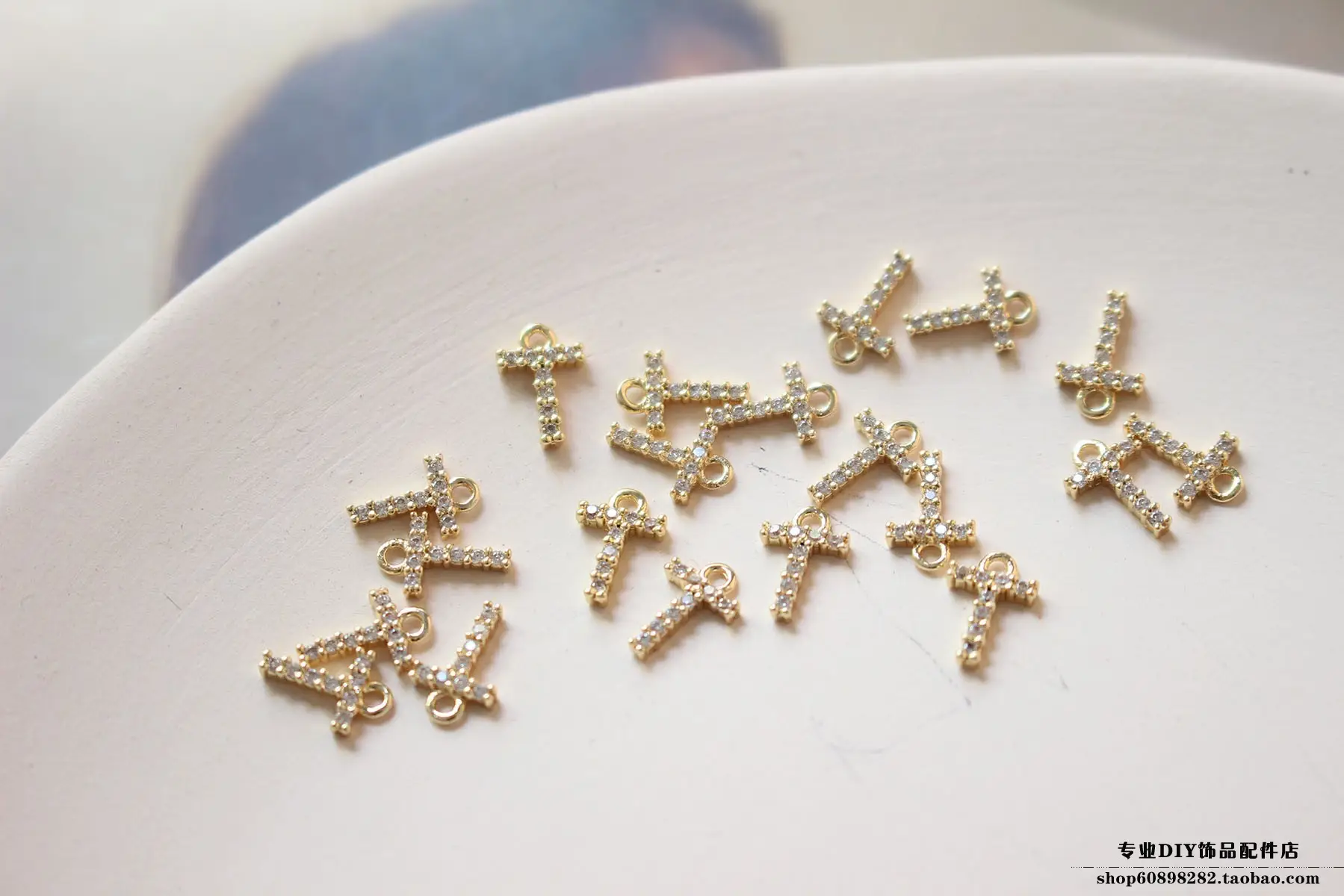 Copper Plated 18K Gold Zircon Earrings Bracelet Set — feature 43