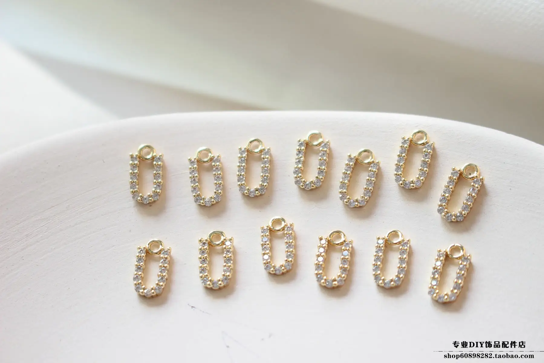 Copper Plated 18K Gold Zircon Earrings Bracelet Set — feature 46