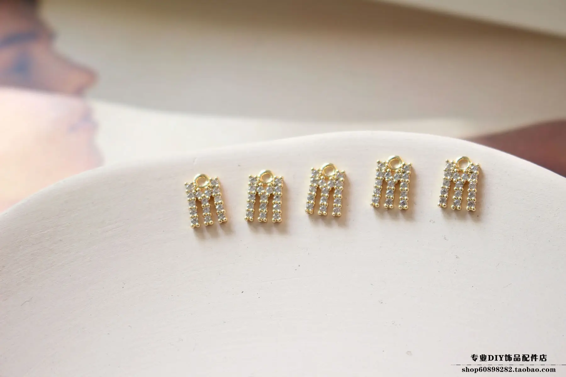 Copper Plated 18K Gold Zircon Earrings Bracelet Set