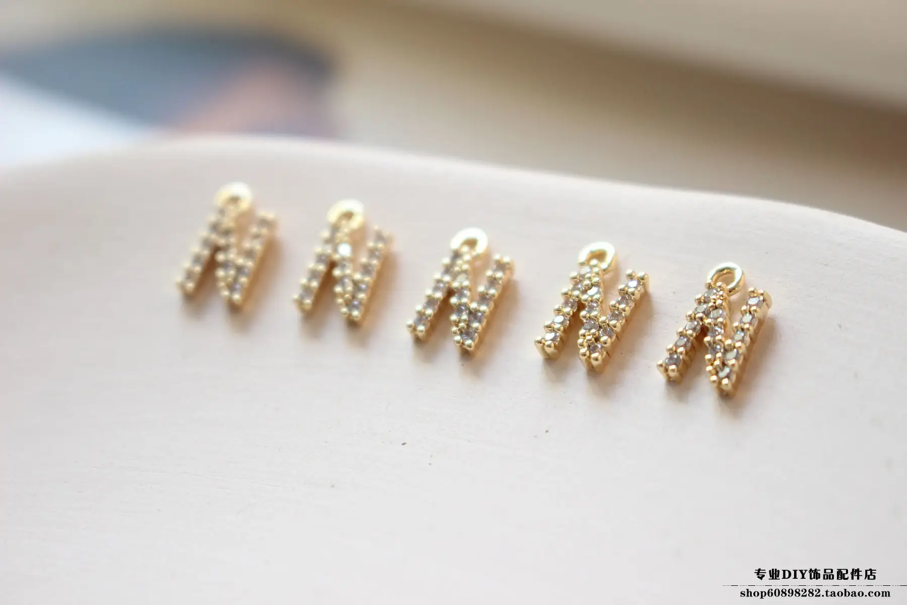 Copper Plated 18K Gold Zircon Earrings Bracelet Set