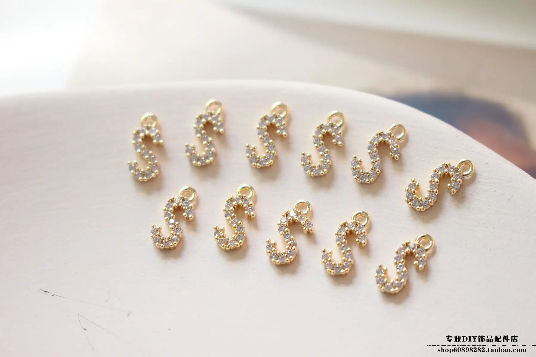 Copper Plated 18K Gold Zircon Earrings Bracelet Set