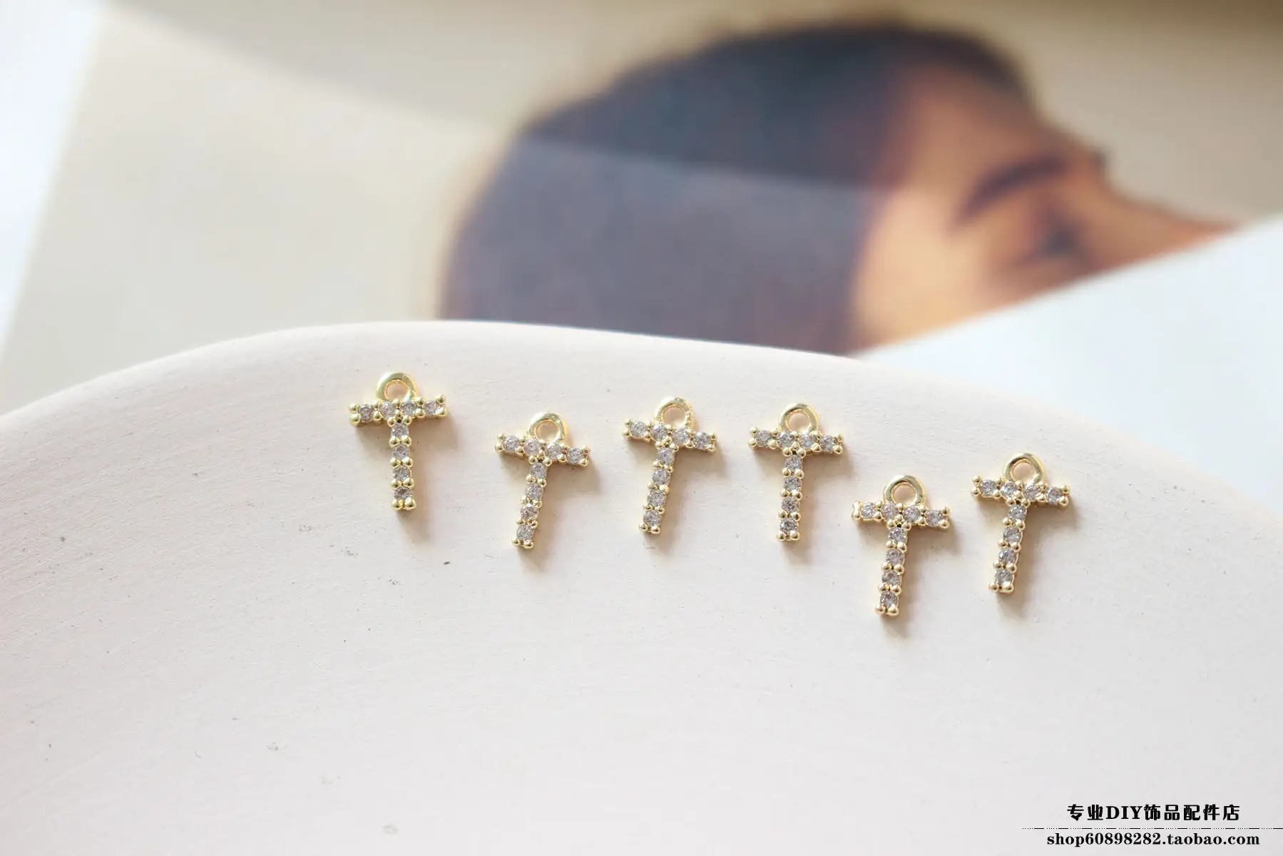 Copper Plated 18K Gold Zircon Earrings Bracelet Set