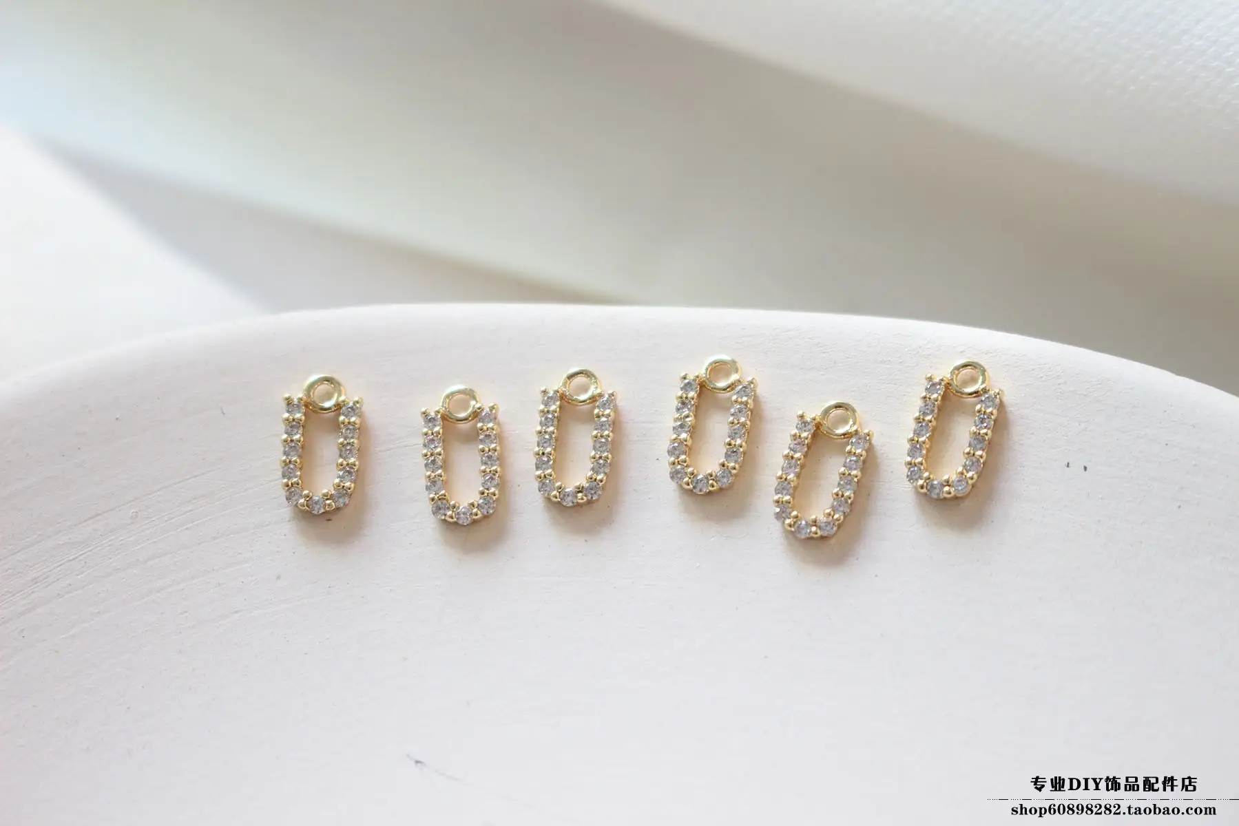 Copper Plated 18K Gold Zircon Earrings Bracelet Set