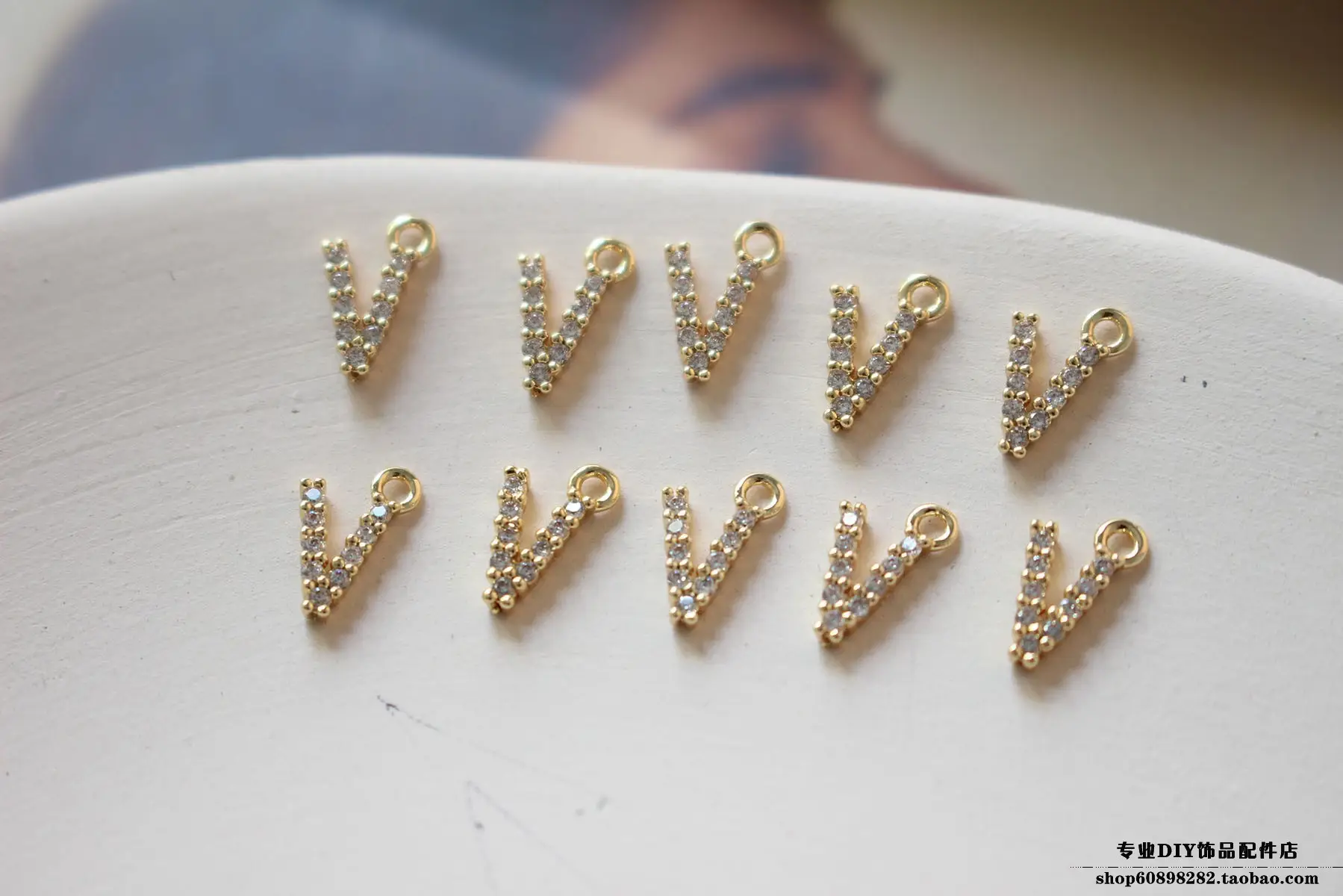 Copper Plated 18K Gold Zircon Earrings Bracelet Set
