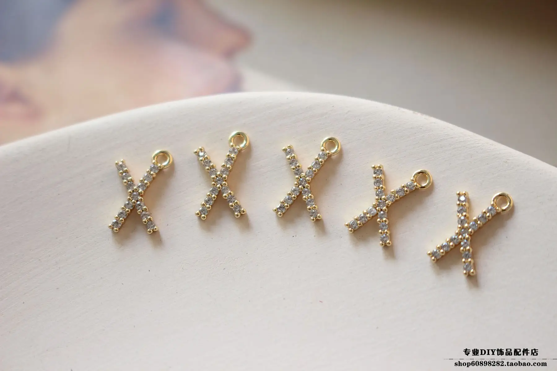 Copper Plated 18K Gold Zircon Earrings Bracelet Set