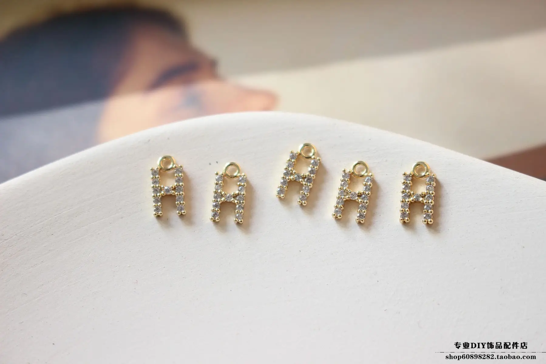 Copper Plated 18K Gold Zircon Earrings Bracelet Set