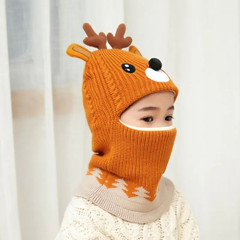 Kids Winter Face Mask Hat Set for Boys Fleece Lined - Image 26
