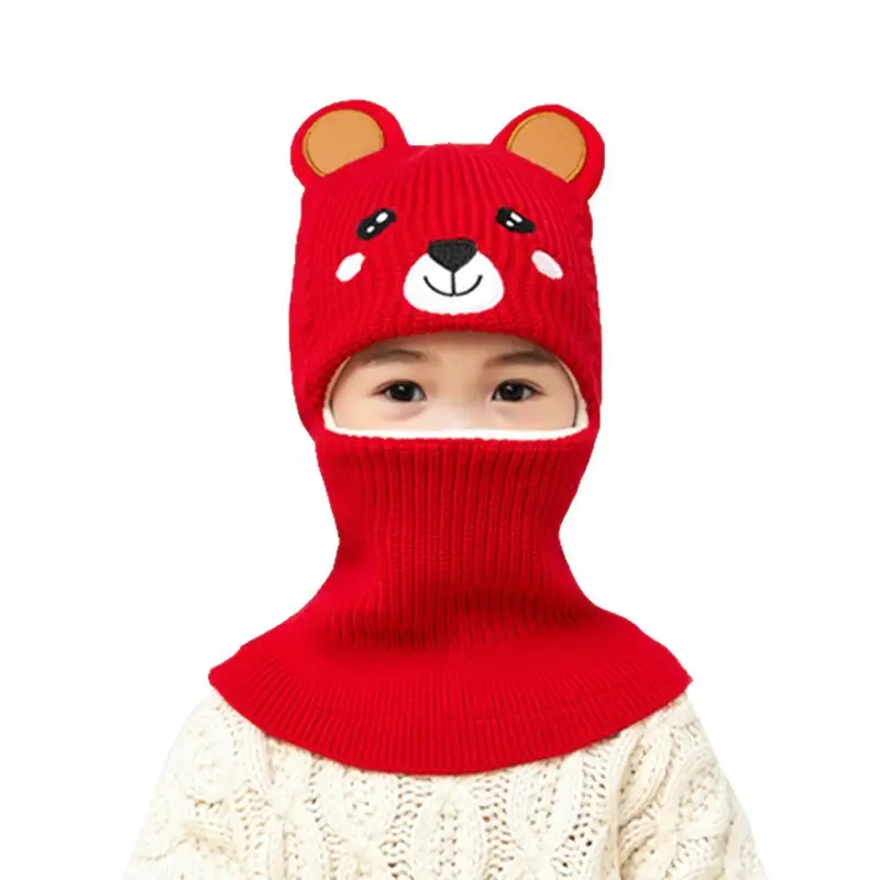 Kids Winter Face Mask Hat Set for Boys Fleece Lined - Image 28