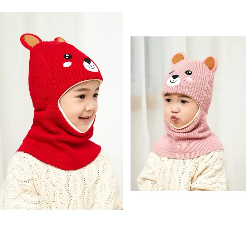 Kids Winter Face Mask Hat Set for Boys Fleece Lined — feature 12