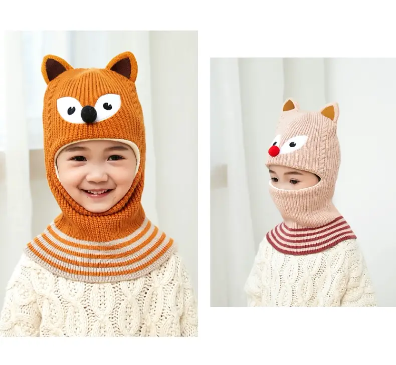 Kids Winter Face Mask Hat Set for Boys Fleece Lined — feature 4