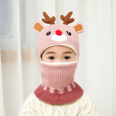 Kids Winter Face Mask Hat Set for Boys Fleece Lined - Image 19