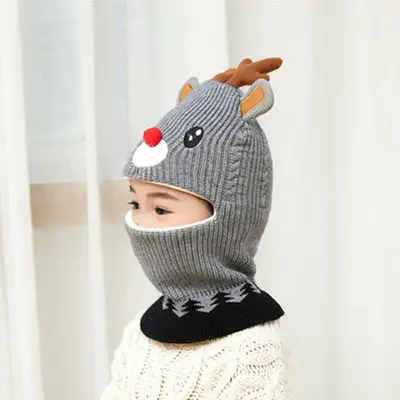 Kids Winter Face Mask Hat Set for Boys Fleece Lined - Image 21