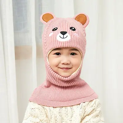 Kids Winter Face Mask Hat Set for Boys Fleece Lined - Image 7