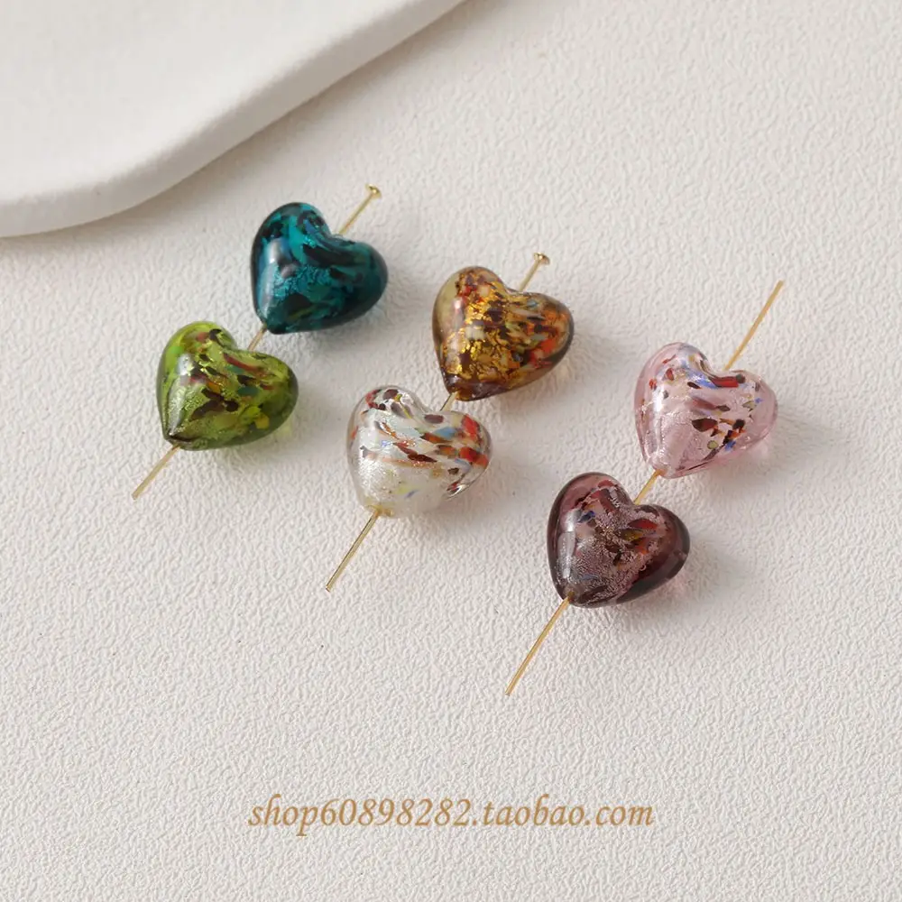 Vintage Heart Glass Jewelry Set for DIY Jewelry Making - Image 10