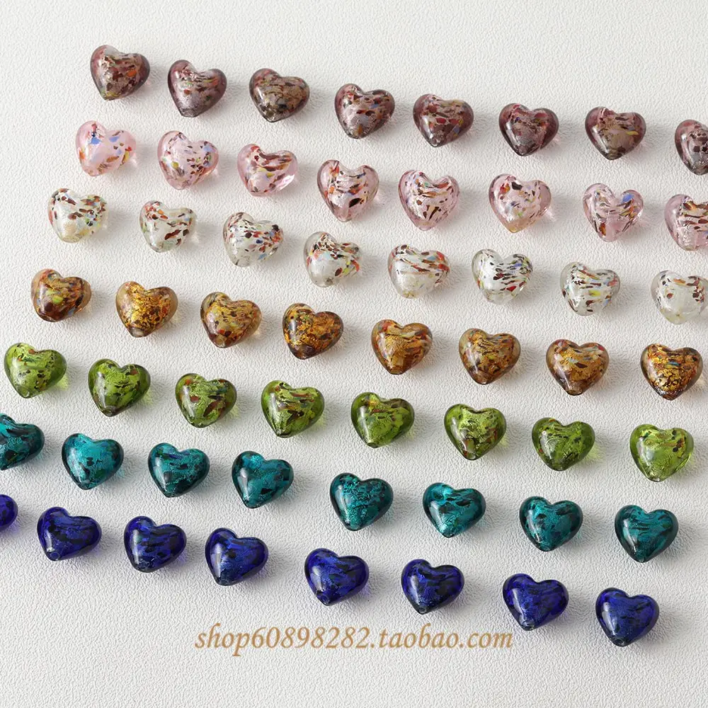 Vintage Heart Glass Jewelry Set for DIY Jewelry Making — feature 1