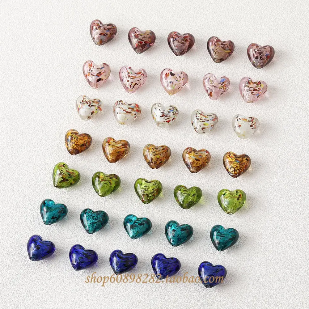 Vintage Heart Glass Jewelry Set for DIY Jewelry Making — feature 2