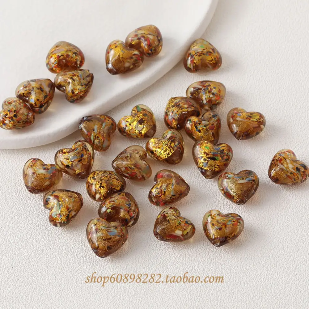 Vintage Heart Glass Jewelry Set for DIY Jewelry Making - Image 3