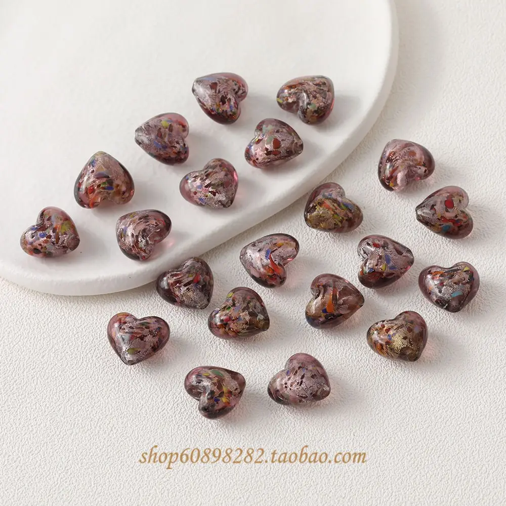 Vintage Heart Glass Jewelry Set for DIY Jewelry Making - Image 4