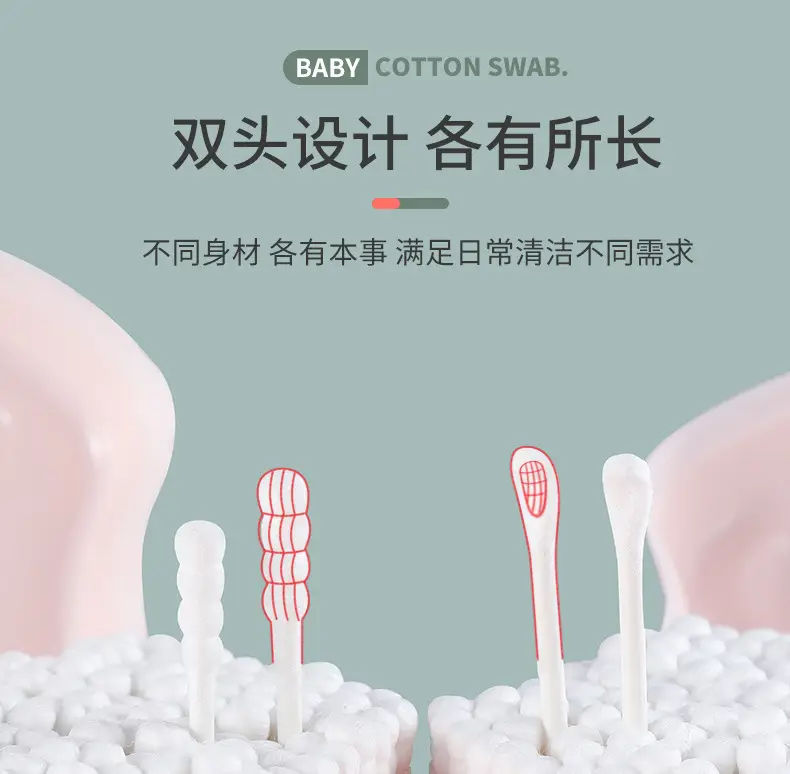 Double Head Cotton Swabs for Ear Cleaning Baby Makeup — feature 7