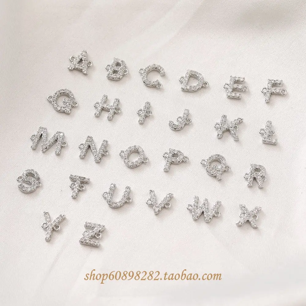 14K Gold Plated Letter Bracelets with Zircon Crystals — feature 4