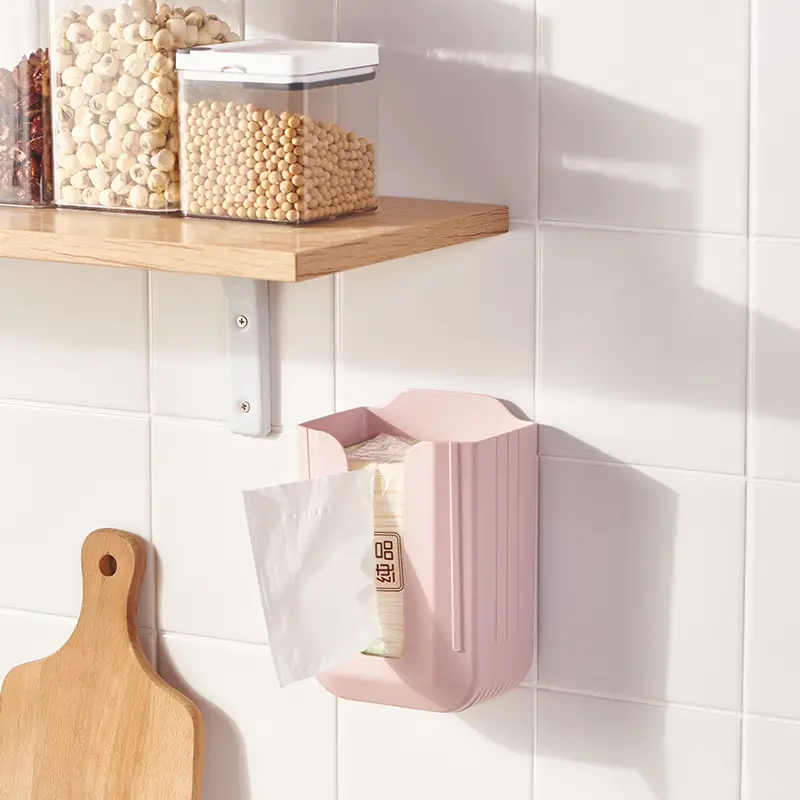 Wall-Mounted Tissue Box with Traceless Adhesive Design - Image 5