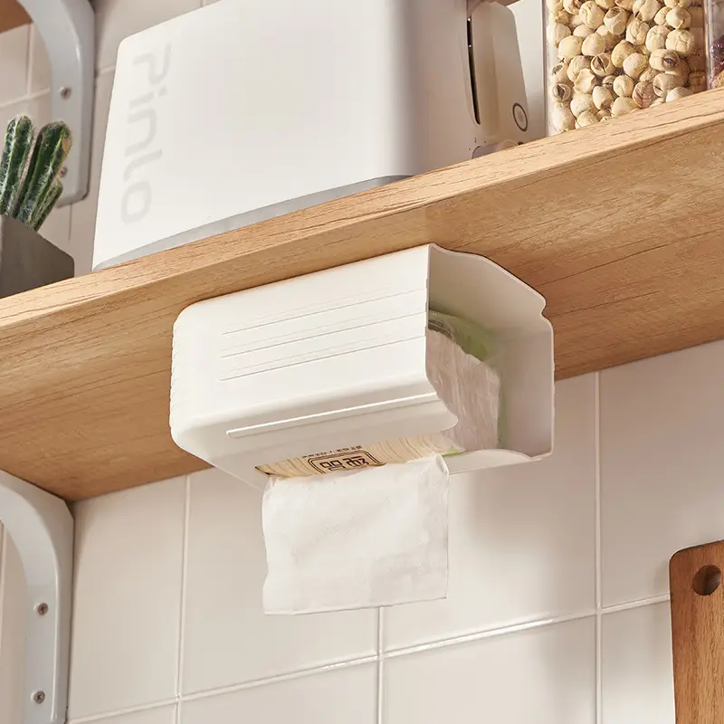 Wall-Mounted Tissue Box with Traceless Adhesive Design - Image 7