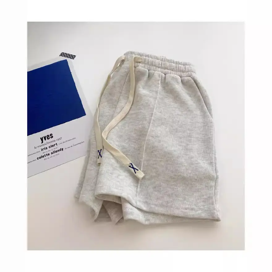 Women Drawstring Shorts Grey Loose Fit Casual - Image 12