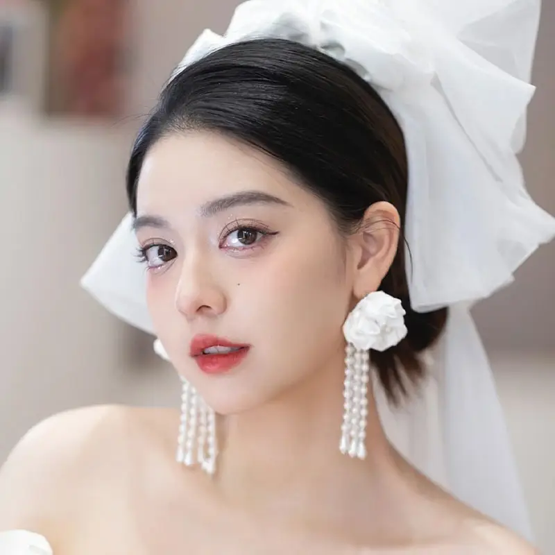 Fairy Style Pearl Tassel Earrings for Women — feature 1