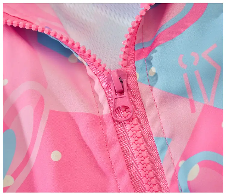 Girls' Pink Heart Print Windbreaker 2025 — feature 12
