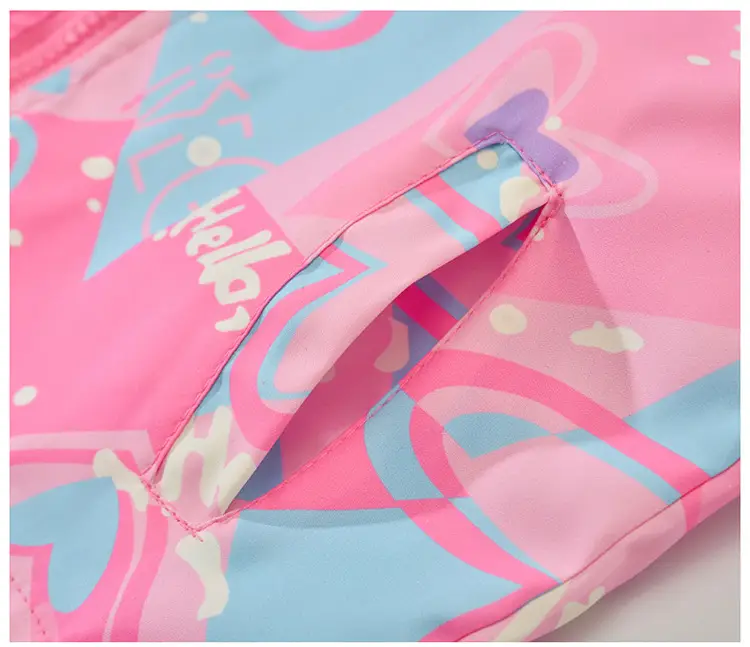 Girls' Pink Heart Print Windbreaker 2025 — feature 15
