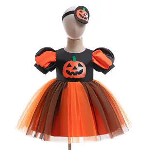 Halloween Girl's Costume Dress with Bat Print — feature 8