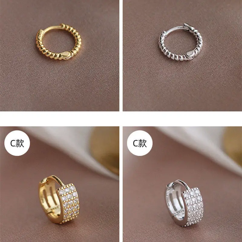 Gold Plated Korean Small Earrings for Women - Image 5