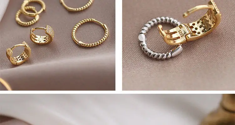 Gold Plated Korean Small Earrings for Women — feature 12