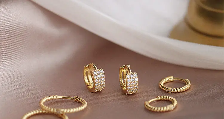 Gold Plated Korean Small Earrings for Women — feature 13