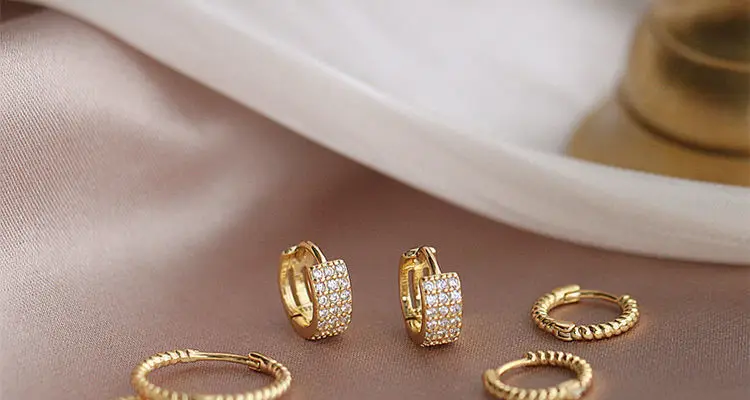 Gold Plated Korean Small Earrings for Women — feature 4