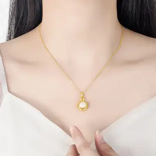 Women's Pearl Sunflower Pendant with Flash Diamond — feature 12