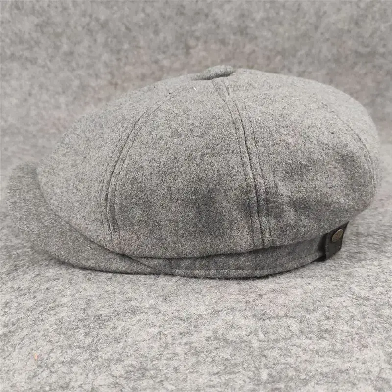 Men's Brown Herringbone Cap Large Circumference - Image 9