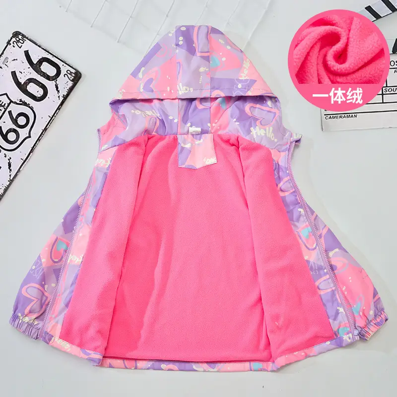 Girls Velvet Korean Coat Windproof Autumn Top - Image 11
