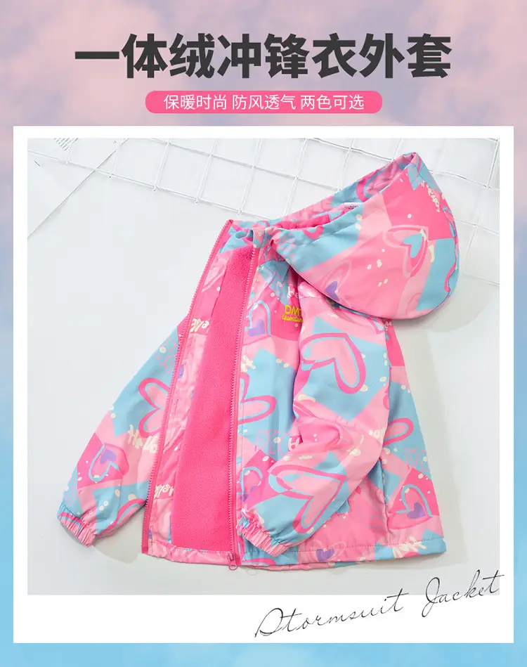 Girls Velvet Korean Coat Windproof Autumn Top — feature 1