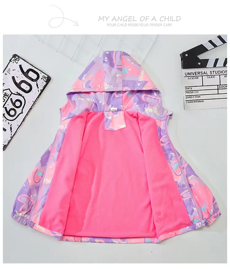 Girls Velvet Korean Coat Windproof Autumn Top — feature 11