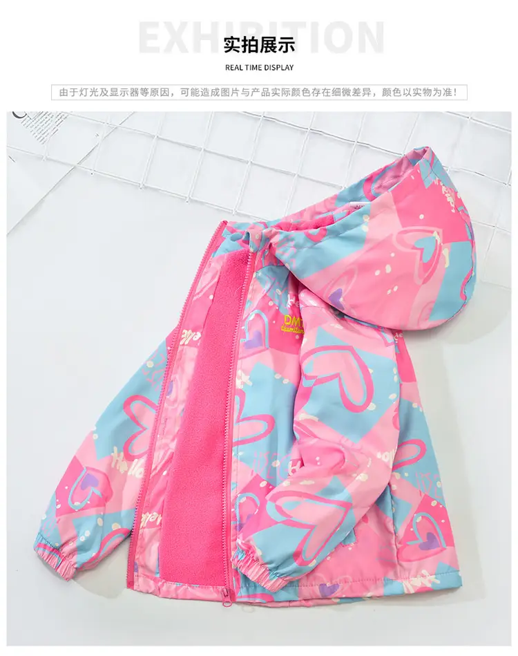 Girls Velvet Korean Coat Windproof Autumn Top — feature 7