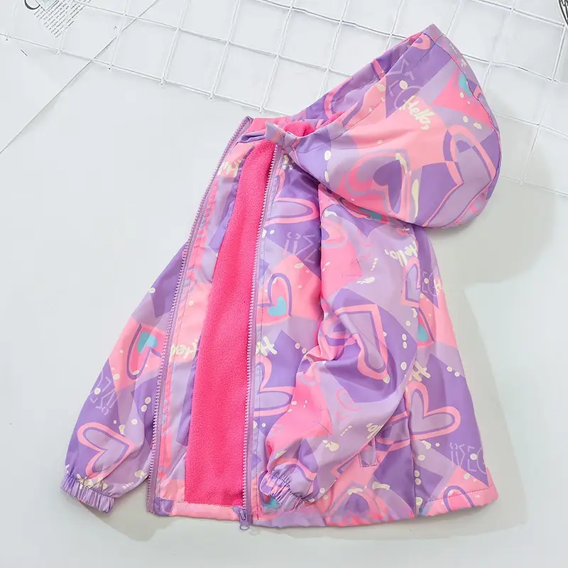 Girls Velvet Korean Coat Windproof Autumn Top - Image 5