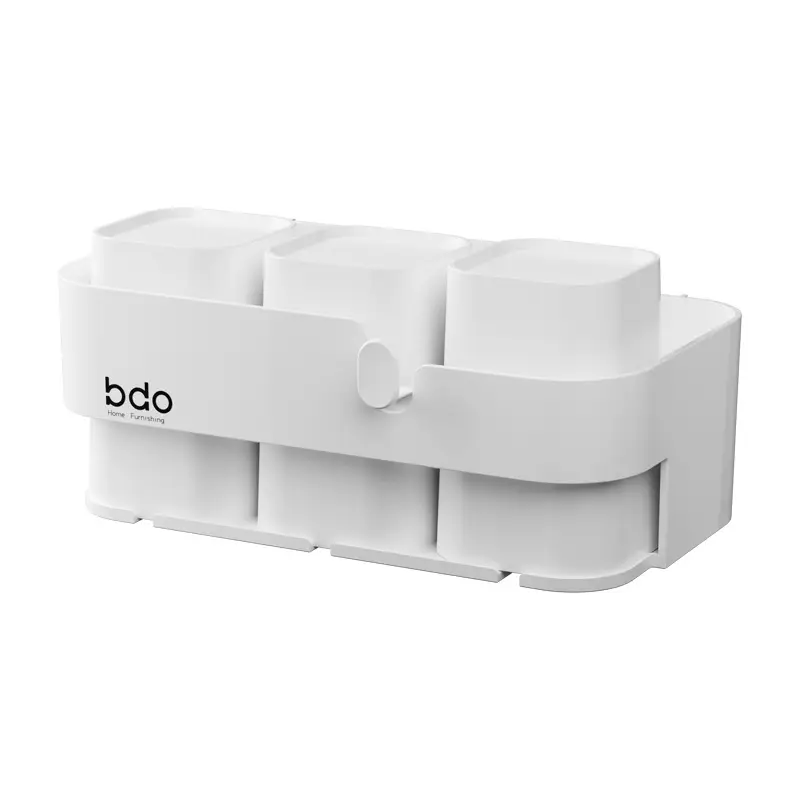 Wall-Mounted Electric Toothbrush Rack with Mouthwash Cup - Image 6