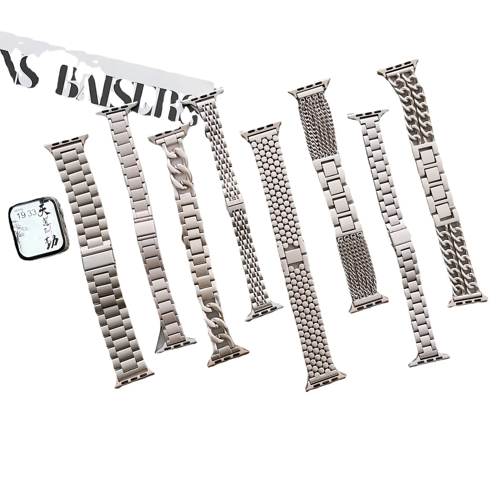 Stainless Steel Watch for Apple Watch iWatch 1-10 Gen Starlight Series - Image 13