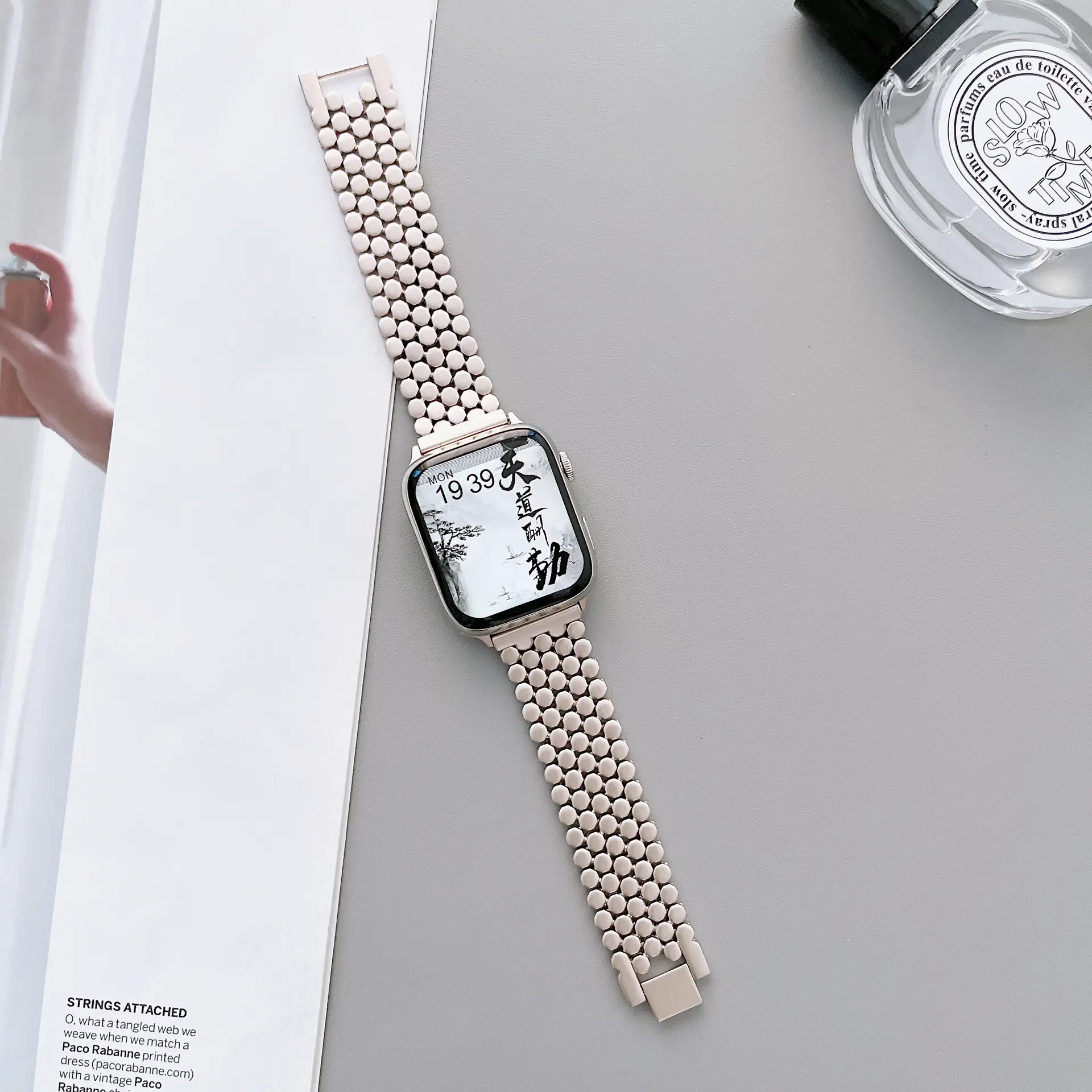 Stainless Steel Watch for Apple Watch iWatch 1-10 Gen Starlight Series - Image 7