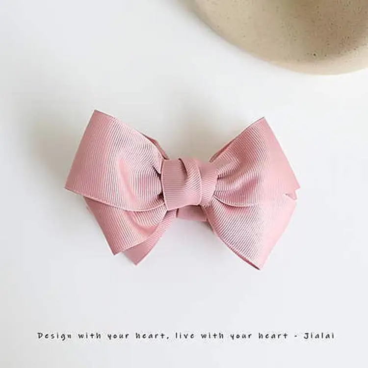 Pink Bow Hairpin for Women's Hair Accessory - Image 2
