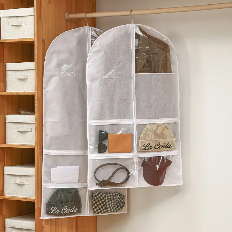 Transparent Coat Hanging Dust Bag for Wardrobe Organization - Image 5