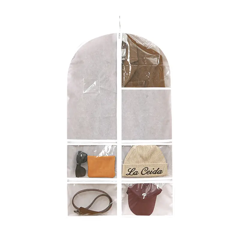 Transparent Coat Hanging Dust Bag for Wardrobe Organization - Image 7