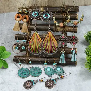 European & American Cross-Border Tassel Earrings Set — feature 11
