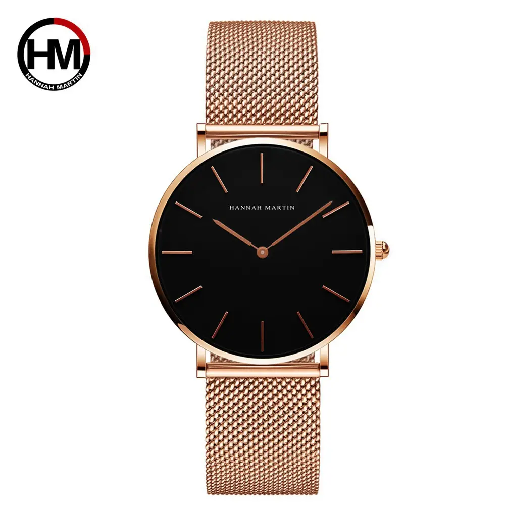 Gold Mesh Watch 36mm Japanese Movement Quartz - Image 18